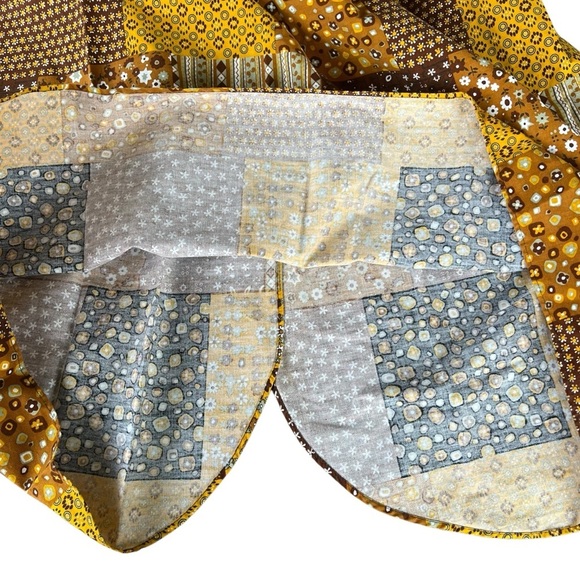 VTG Floral Patchwork Smock Apron Pinafore Maxi Dress Design House Japan 60s/70s - Picture 12 of 14